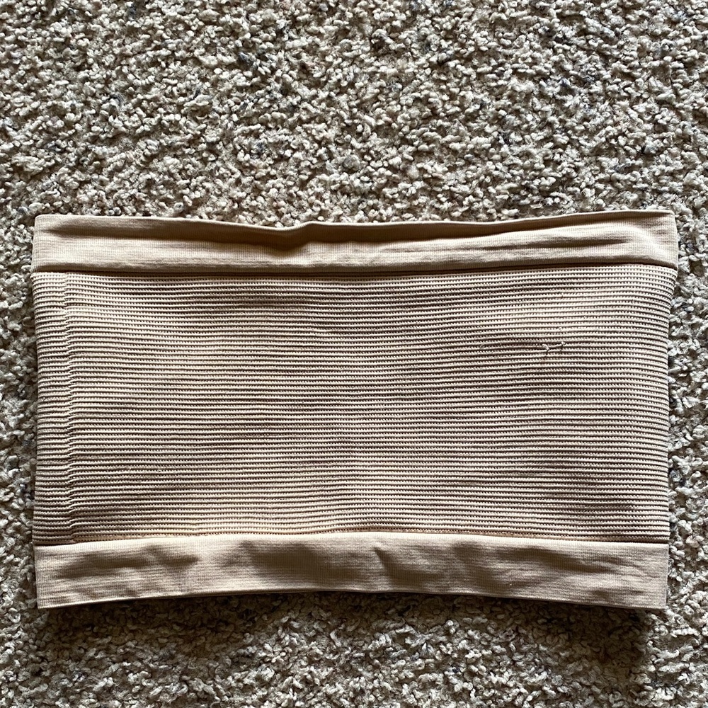 Beige Ribbed Underwhere? Tube Top to wear under shirt